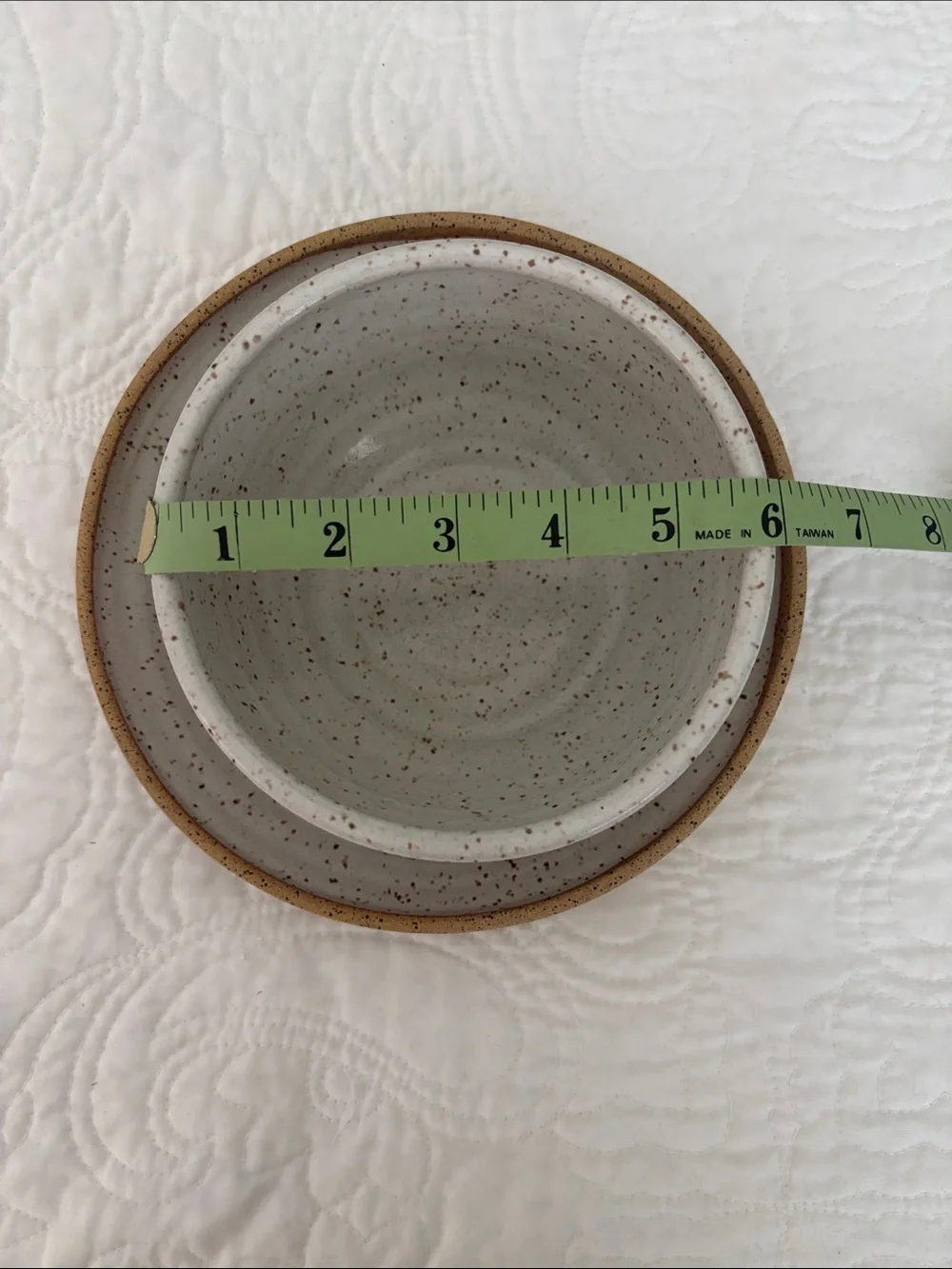 Handmade pottery bowl/plate set